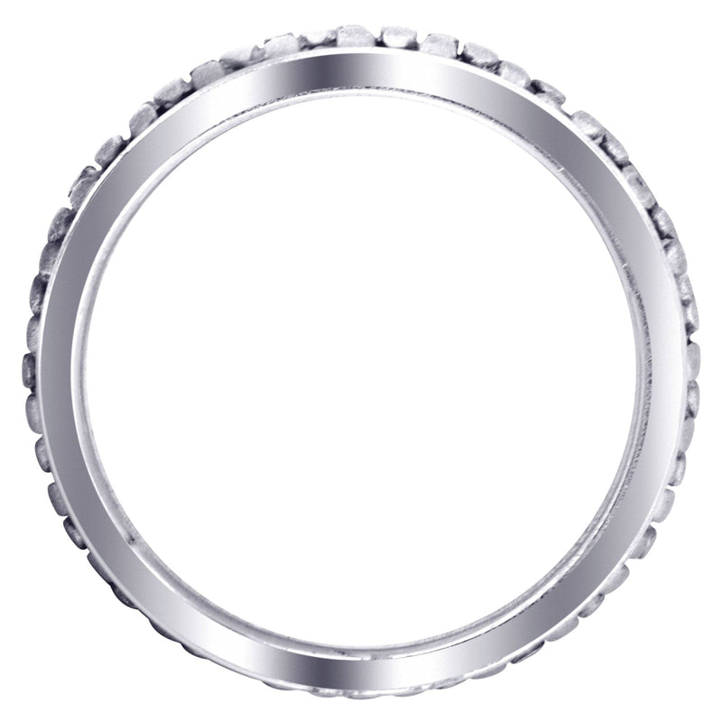 Contemporary Unique Mens Wedding Band| Sand Blast Finish (Kenneth)