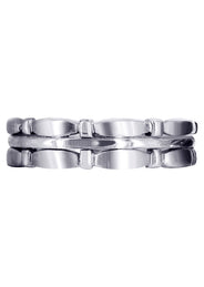 Contemporary Mens Wedding Band | Satin / High Polish Finish (Brady)