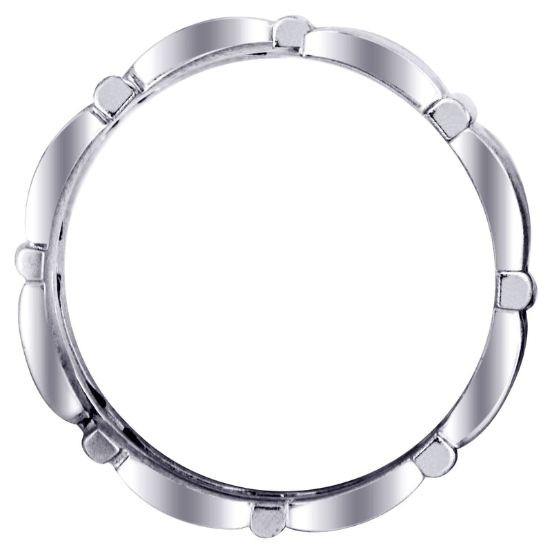 Contemporary Mens Wedding Band | Satin / High Polish Finish (Brady)