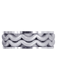 Contemporary Mens Wedding Band | Sand Blast Finish (Maximus)
