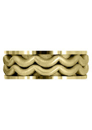 Yellow Gold Contemporary Mens Wedding Band | Sand Blast Finish (Maximus)