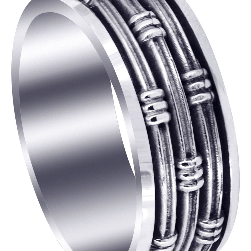 Contemporary Mens Wedding Band | High Polish Finish