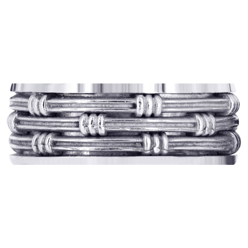 Contemporary Mens Wedding Band | High Polish Finish