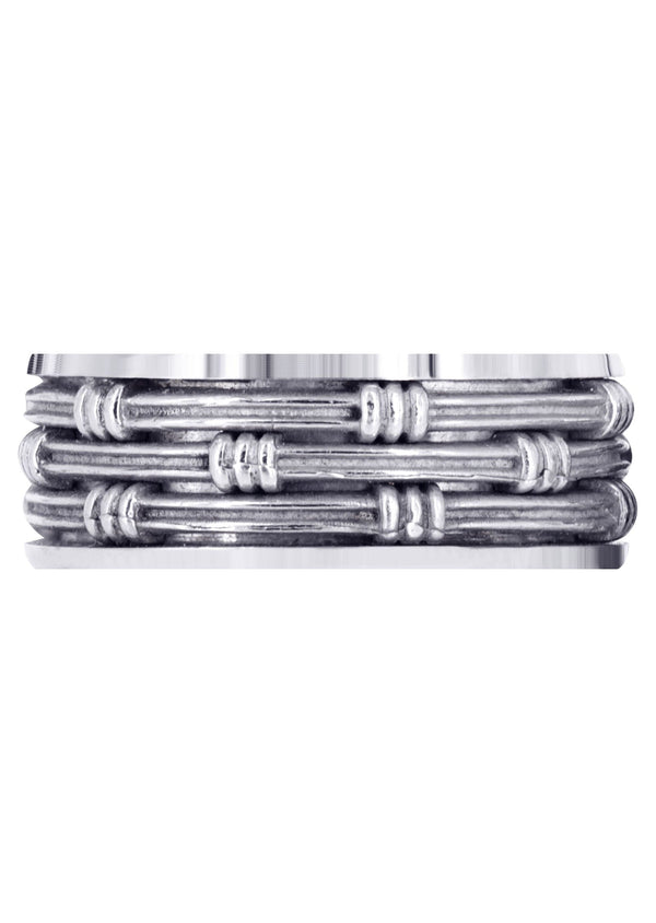 Contemporary Mens Wedding Band | High Polish Finish