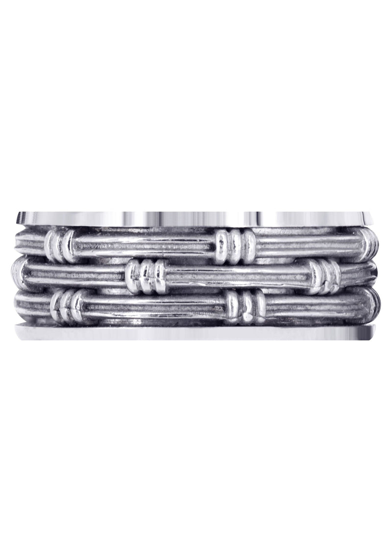 Contemporary Mens Wedding Band | High Polish Finish