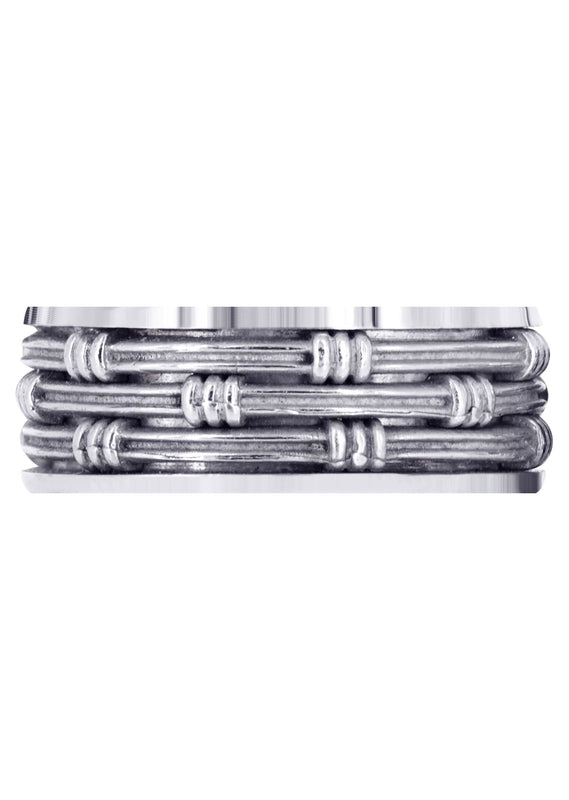 Contemporary Mens Wedding Band | High Polish Finish