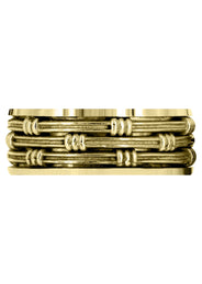 Yellow Gold Contemporary Mens Wedding Band | High Polish Finish