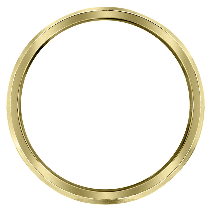 Yellow Gold Contemporary Mens Wedding Band | High Polish Finish