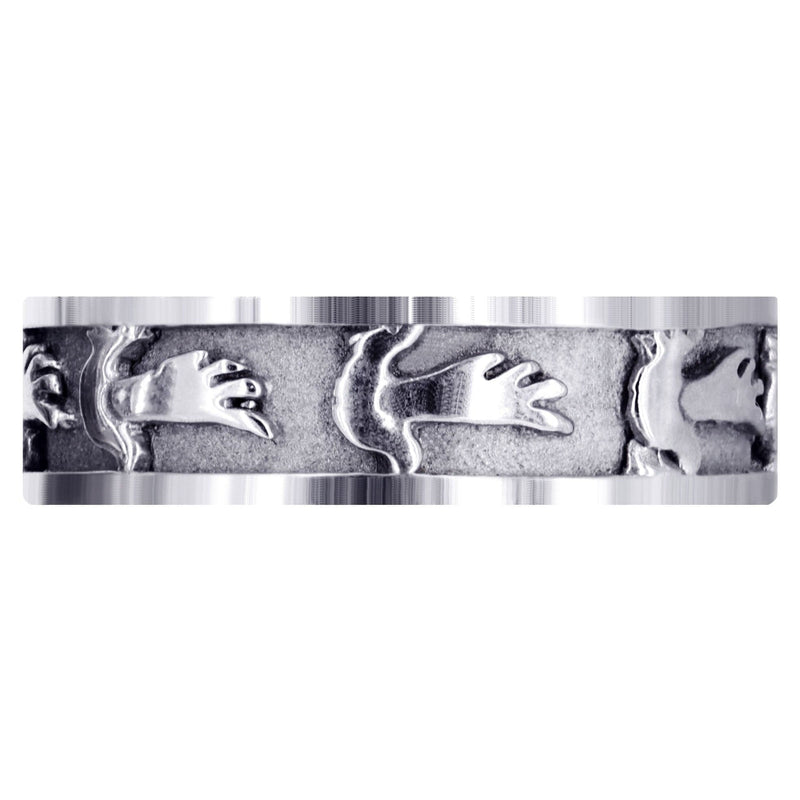 Religious Mens Wedding Band | Sand Blast / High Polish Finish (August)