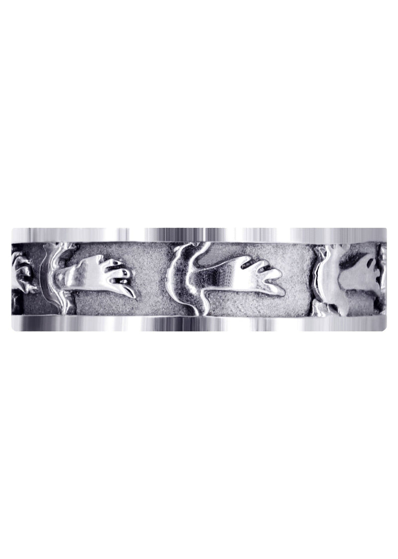 Religious Mens Wedding Band | Sand Blast / High Polish Finish (August)