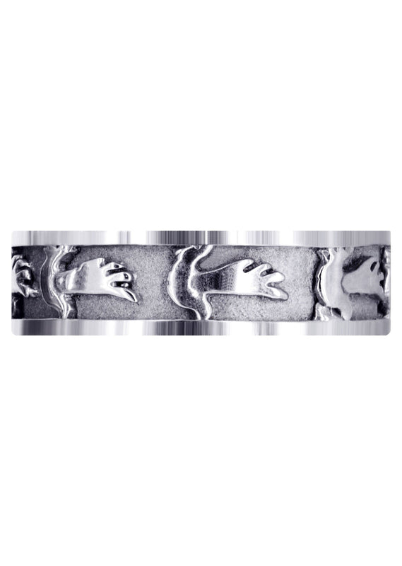 Religious Mens Wedding Band | Sand Blast / High Polish Finish (August)