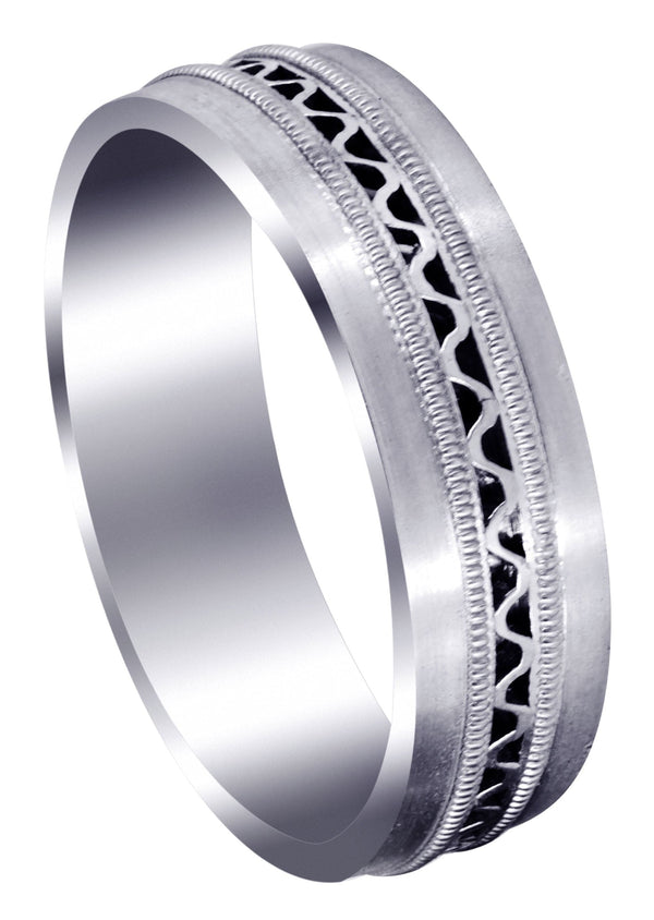 Contemporary Mens Wedding Band | Satin Finish (Riley)