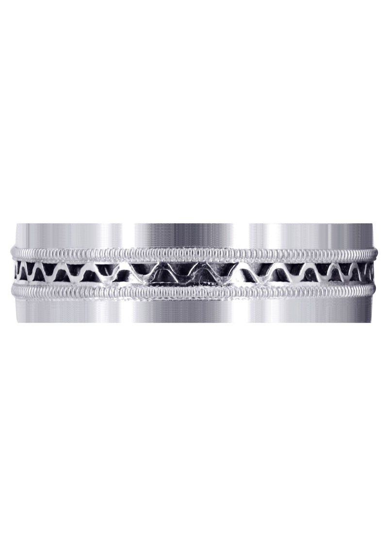 Contemporary Mens Wedding Band | Satin Finish (Riley)