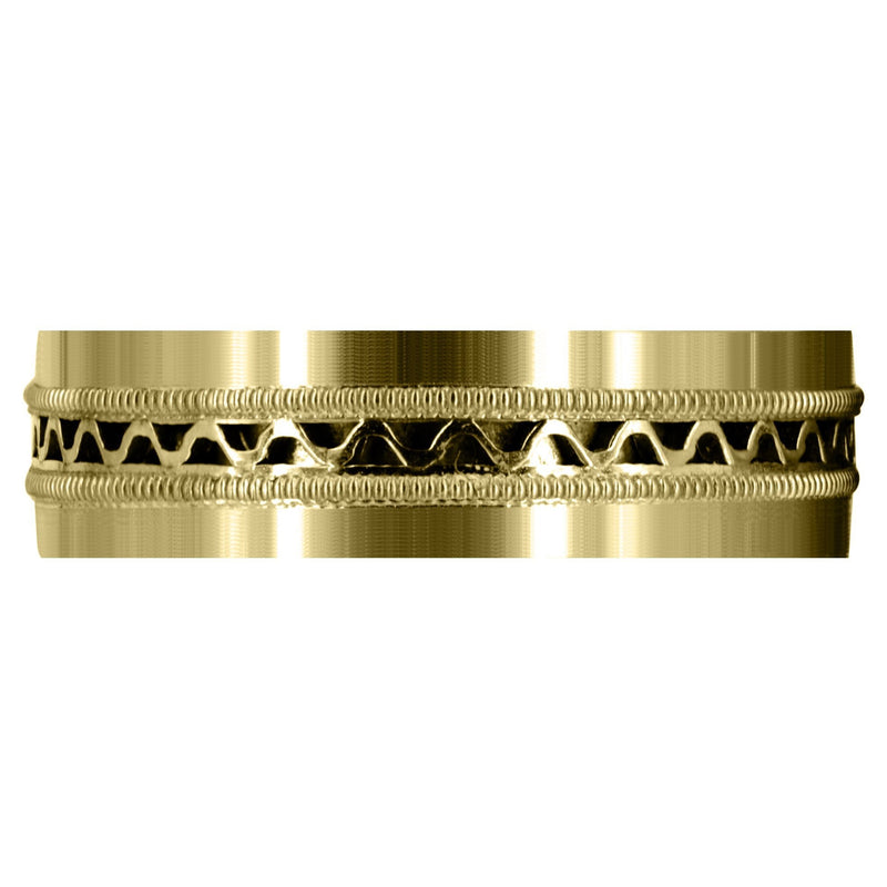 Yellow Gold Contemporary Mens Wedding Band | Satin Finish (Riley)