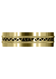 Yellow Gold Contemporary Mens Wedding Band | Satin Finish (Riley)