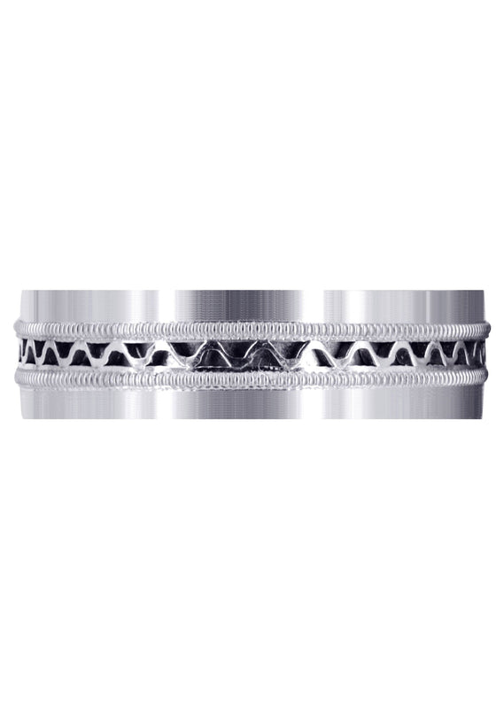 Contemporary Mens Wedding Band | Satin Finish (Riley)