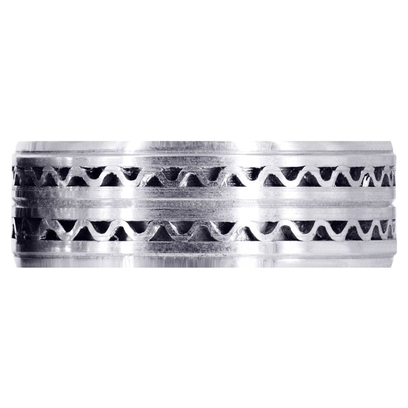 Contemporary Mens Wedding Band | Satin Finish (Zayden)