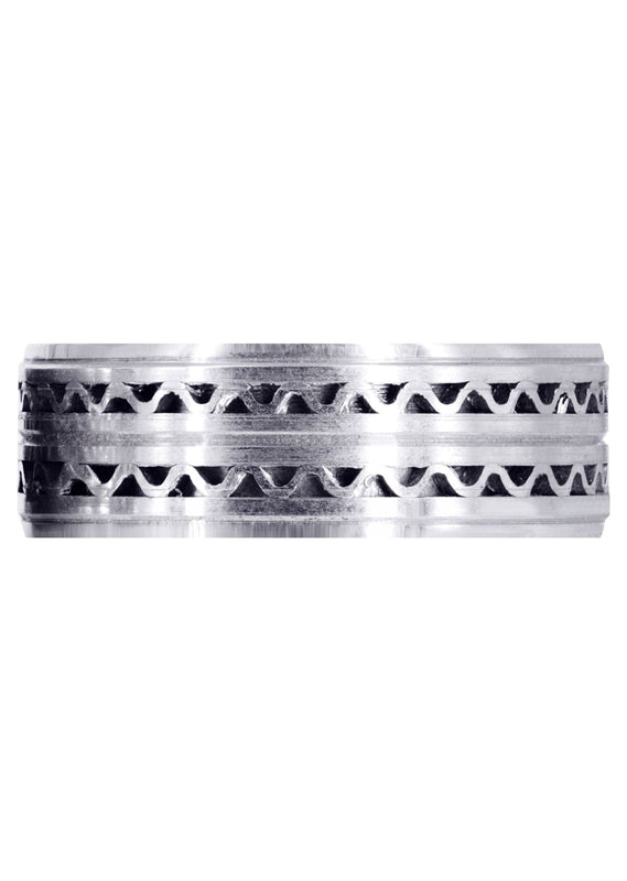Contemporary Mens Wedding Band | Satin Finish (Zayden)