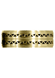 Yellow Gold Contemporary Mens Wedding Band | Satin Finish (Zayden)
