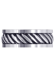Hand Woven Unique Mens Wedding Band | Satin Finish (Caden)