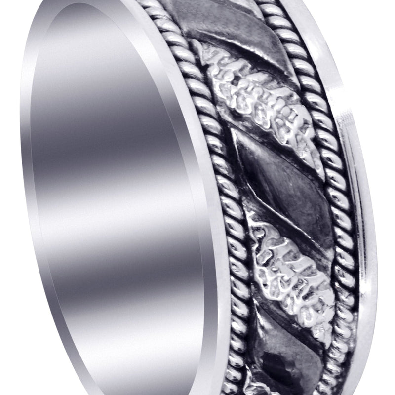 Hand Woven Mens Engagement Ring | High Polish Finish (Jayceon)