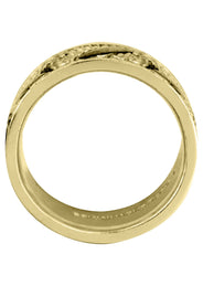 Yellow Gold Hand Woven Mens Engagement Ring | High Polish Finish (Jayceon)