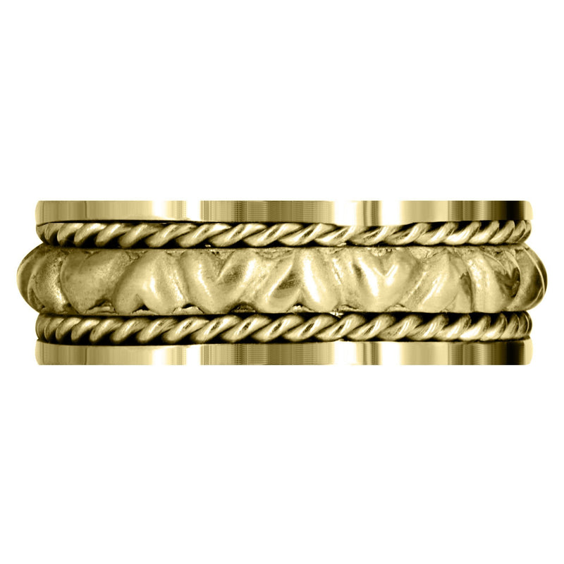 Yellow Gold Modern Mens Engagement Ring | Sand Blast Finish (Iker)