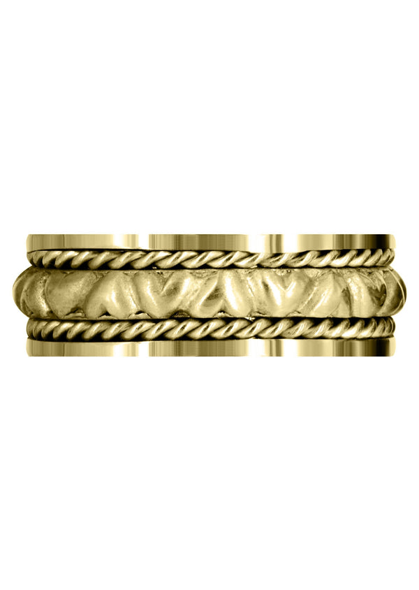Yellow Gold Modern Mens Engagement Ring | Sand Blast Finish (Iker)