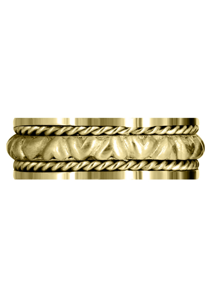 Yellow Gold Modern Mens Engagement Ring | Sand Blast Finish (Iker)
