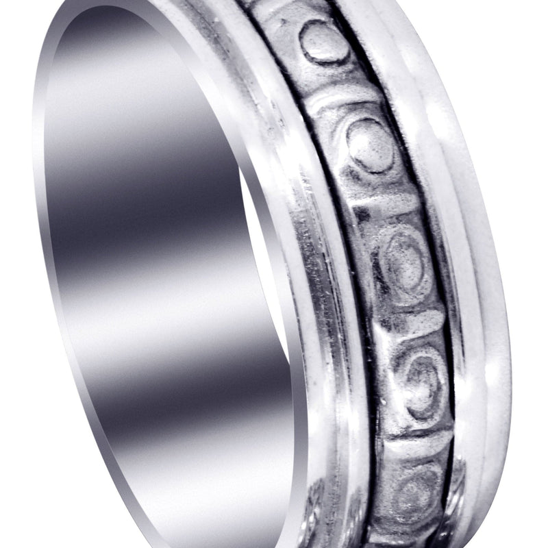 Celtic Mens Wedding Band | Sand Blast / High Polish Finish (Brian)