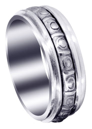 Celtic Mens Wedding Band | Sand Blast / High Polish Finish (Brian)