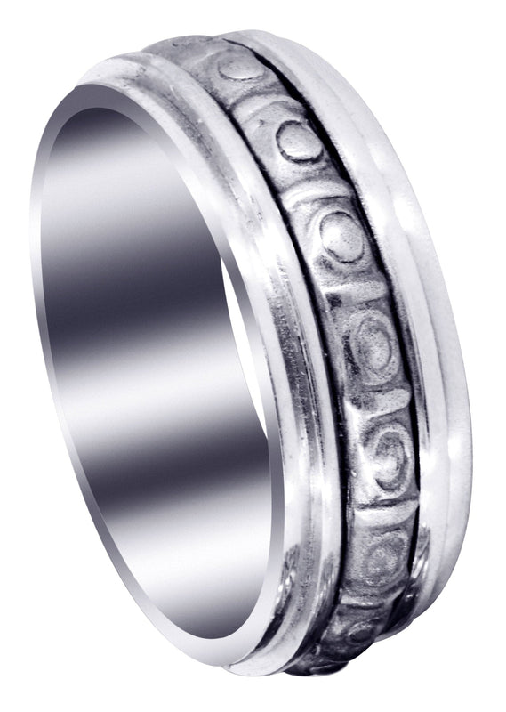 Celtic Mens Wedding Band | Sand Blast / High Polish Finish (Brian)