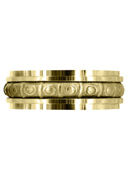 Yellow Gold Celtic Mens Wedding Band | Sand Blast / High Polish Finish (Brian)