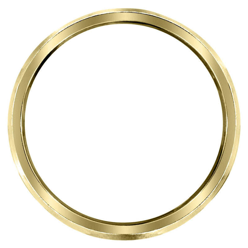 Yellow Gold Antique Mens Wedding Band | Sand Blast / High Polish Finish (Amir)
