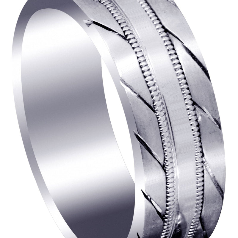 Hand Woven Mens Wedding Band | Satin Finish (Avery)