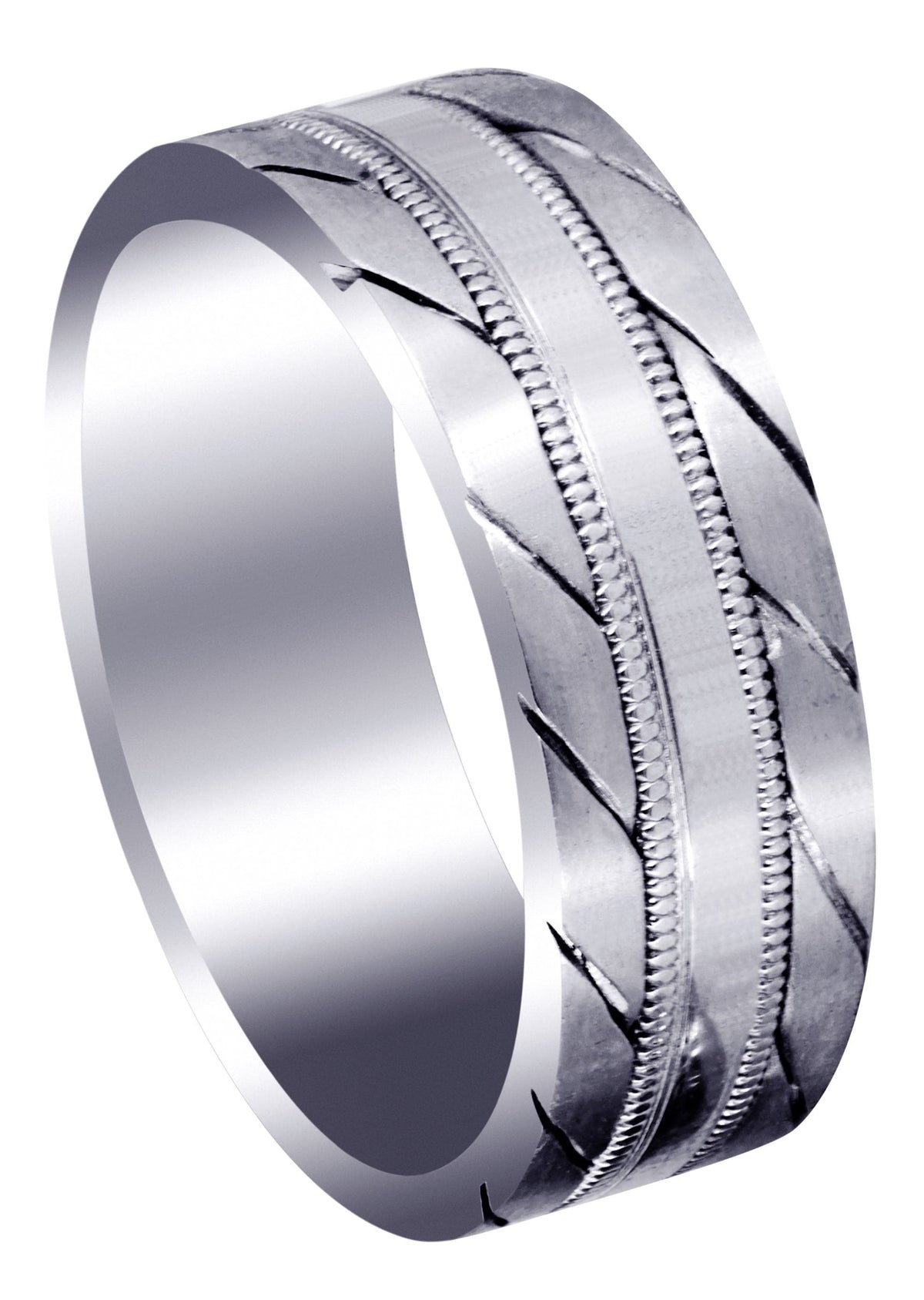 Hand Woven Mens Wedding Band | Satin Finish (Avery)