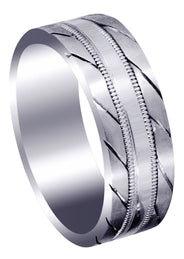 Hand Woven Mens Wedding Band | Satin Finish (Avery)