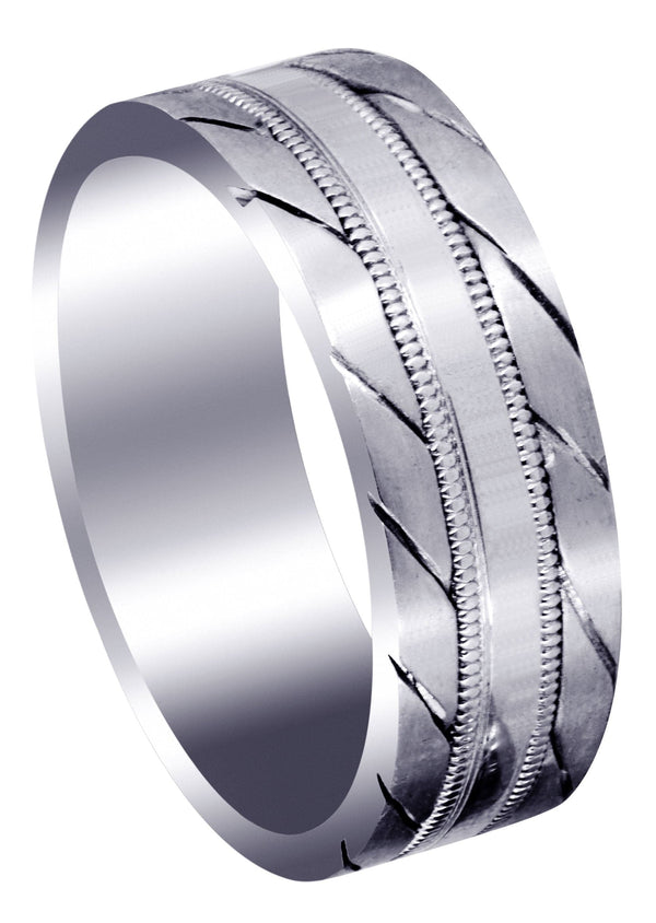 Hand Woven Mens Wedding Band | Satin Finish (Avery)