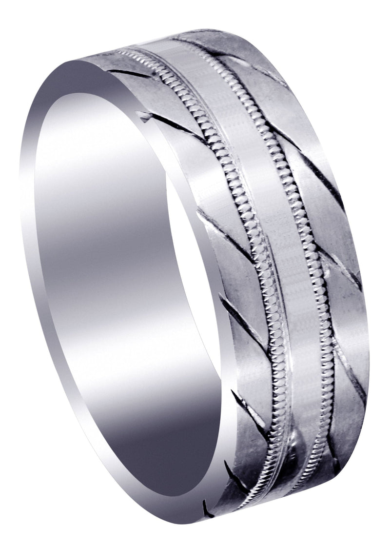 Hand Woven Mens Wedding Band | Satin Finish (Avery)