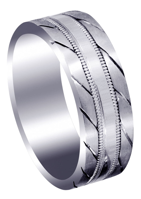 Hand Woven Mens Wedding Band | Satin Finish (Avery)