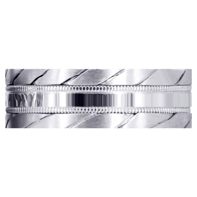 Hand Woven Mens Wedding Band | Satin Finish (Avery)