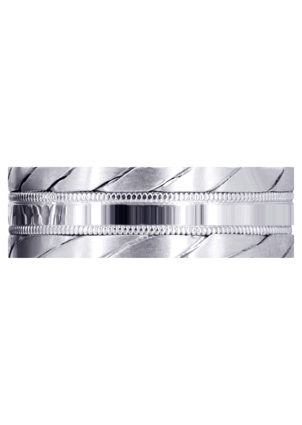 Hand Woven Mens Wedding Band | Satin Finish (Avery)