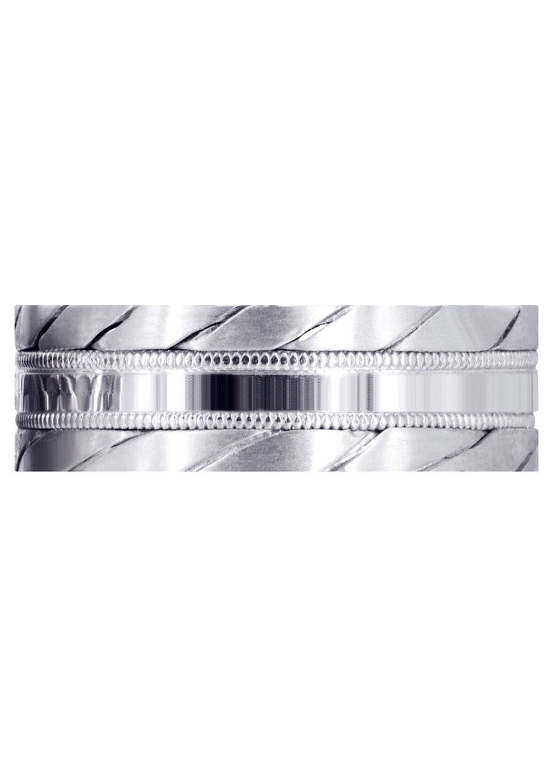 Hand Woven Mens Wedding Band | Satin Finish (Avery)