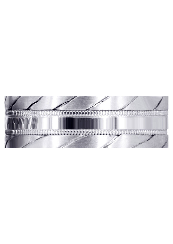 Hand Woven Mens Wedding Band | Satin Finish (Avery)