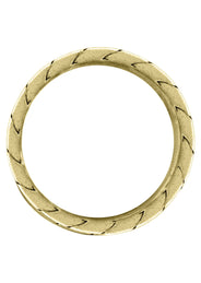 Yellow Gold Hand Woven Mens Wedding Band | Satin Finish (Avery)
