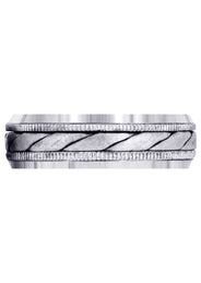 Hand Woven Mens Wedding Band | Cross Satin Finish (Tucker)
