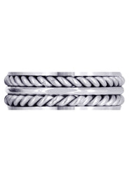 Hand Woven Mens Engagement Ring | Cross Satin Finish (Erick)