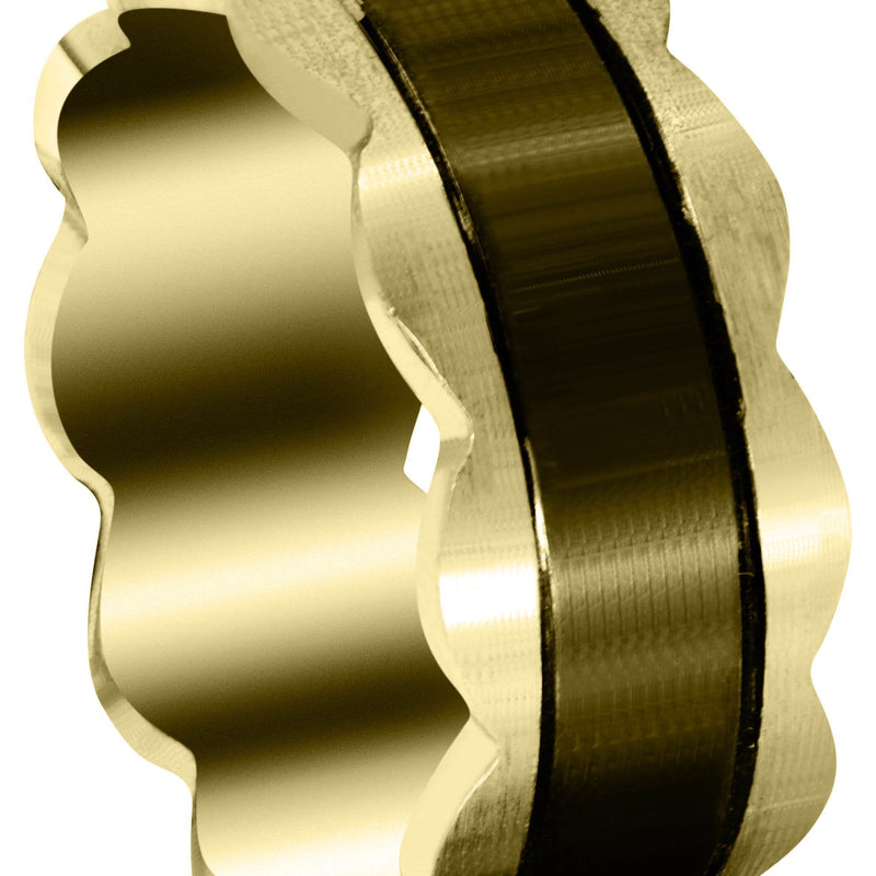 Yellow Gold Contemporary Mens Wedding Band | Satin Finish (Jaiden)