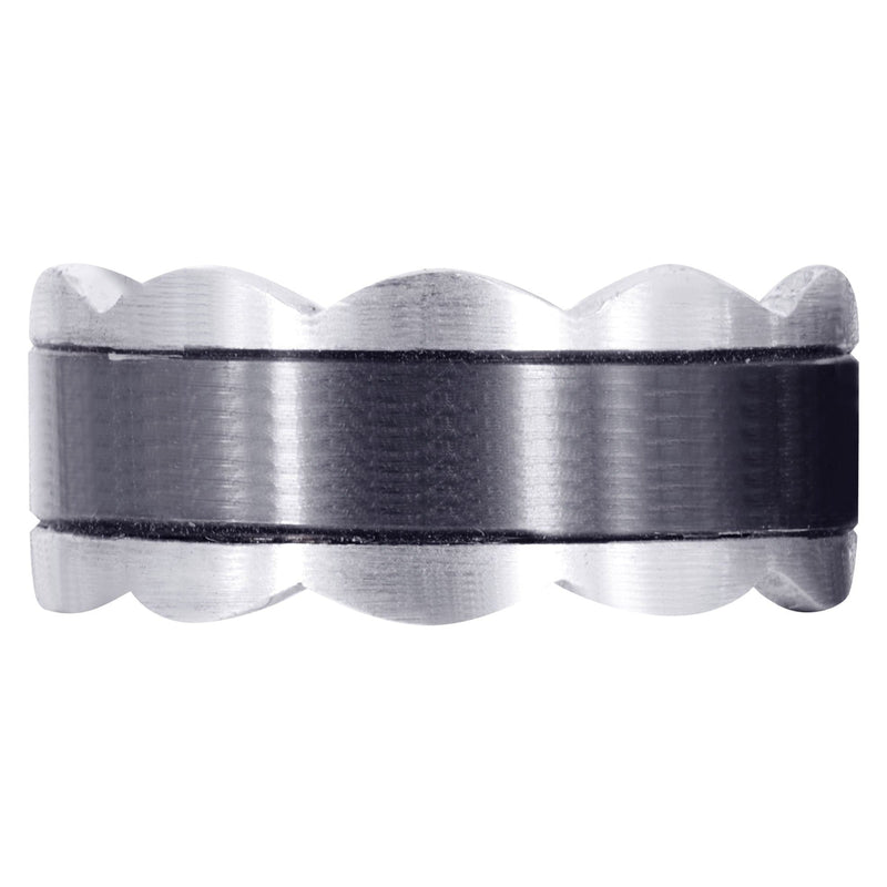 Contemporary Mens Wedding Band | Satin Finish (Jaiden)