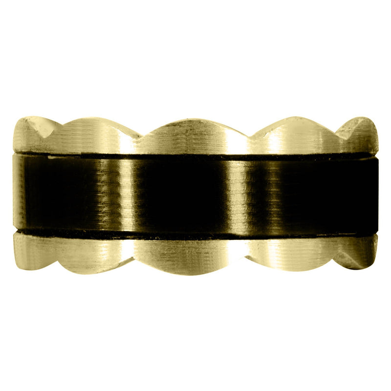 Yellow Gold Contemporary Mens Wedding Band | Satin Finish (Jaiden)